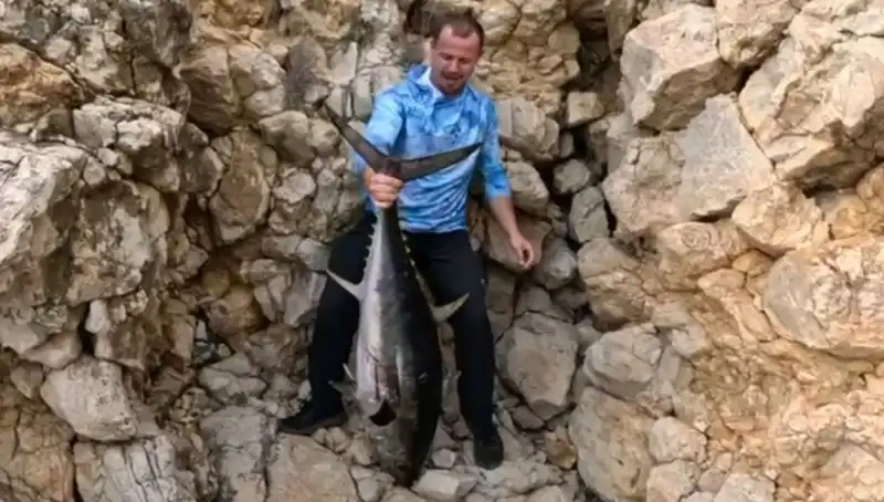 Saros'ta 30 Kiloluk Dev Balık Oltaya Takıldı!